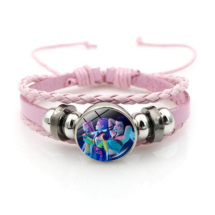 Wholesale Kpop Pink Bracelet Jewelry Girls Gift Cross-border Anime Peripheral Hand Jewelry Small Gift