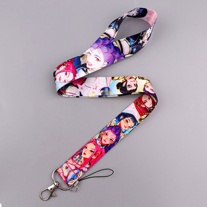 Wholesale 5 pcs KPOP Phone Lanyard Hard Case Protector Card Holder Keychain