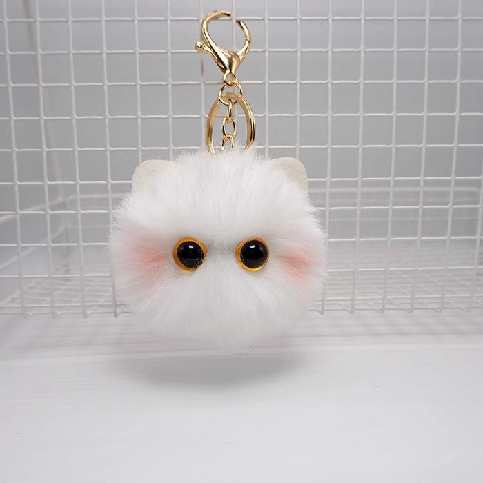 Wholesale Cute Plush Cat Ball Elf Cat Pendant Cute Style Girl Keychain Bag Hanging New Key Chain