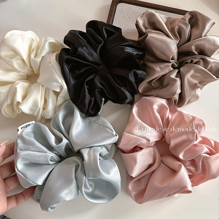 Wholesale Color Texture Fabric Satin Large Hair Band Large Hair Accessories Hair Rope