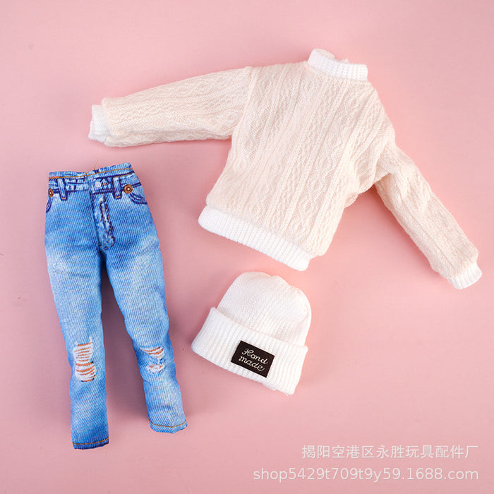 Wholesale Doll dress fashion wool sweater hat pants