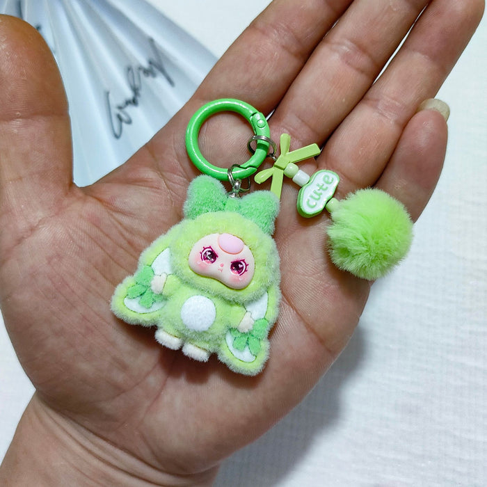 Wholesale Flocking jewelry accessories cartoon cute keychain bag pendant cute small pendant