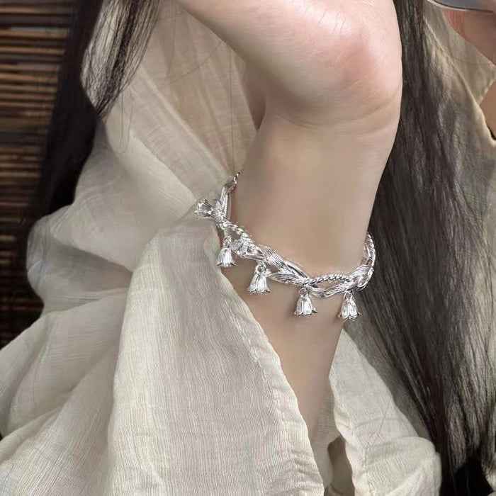 Wholesale Bangle Bracelet Smart Orchid silver Bracelet Fairy Style New Chinese Style Sense