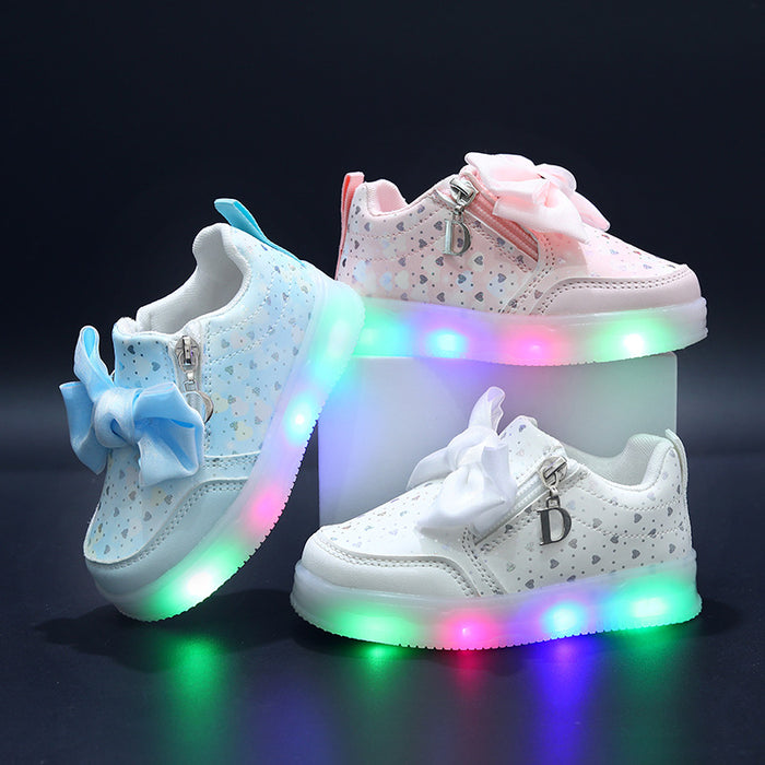 Wholesale Girls' Princess Soft Soled Sneakers Comfortable Bow Children's Girls' Casual Single Shoes JDC-KS-GS007