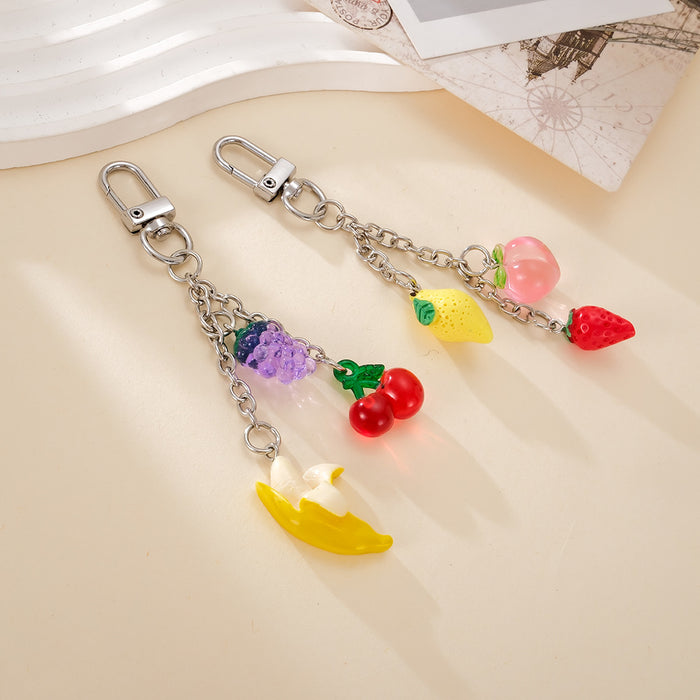 Wholesale Country Style Fruit Acrylic Keychain Pendant - Cute Fashion Accessory