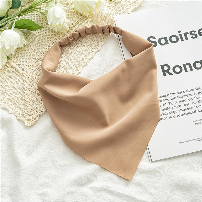 Wholesale Solid Color Triangle Scarf Hair Band Simple Staple Headwear