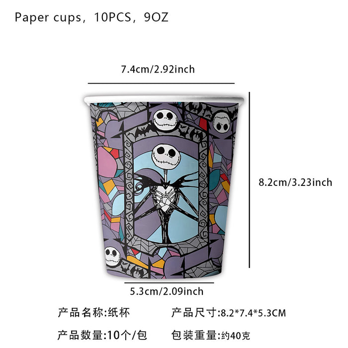 Wholesale  Horror Night theme party supplies cartoon dinner plates disposable tablecloths  party supplies