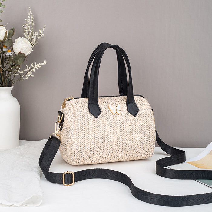 Wholesale New bag for women, fashionable woven hand-held shell bag, simple and casual single shoulder crossbody