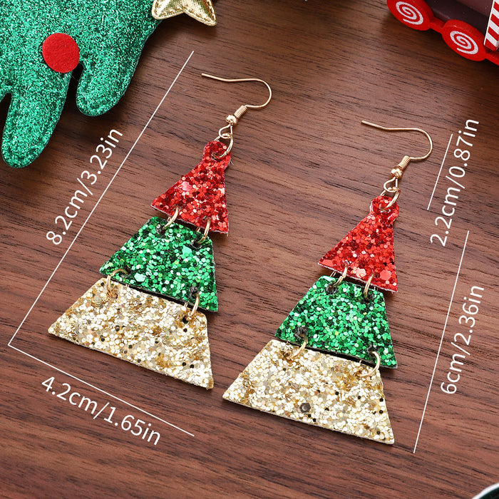 Wholesale Christmas Glitter Earrings JDC-ES-ChuLian011