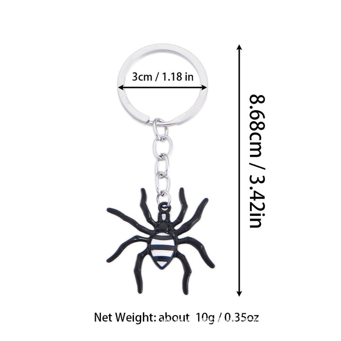 Wholesale Skull Keychain Halloween Animal Bat Cat Alloy Dripping Oil Spider