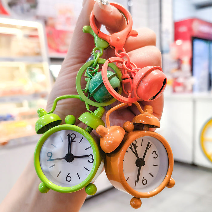 Wholesale Creative Function Mini Alarm Clock Keychain Exquisite Car Pendant