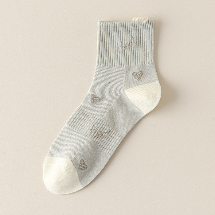 Wholesale New socks with a heart-shaped and sweet middle tube