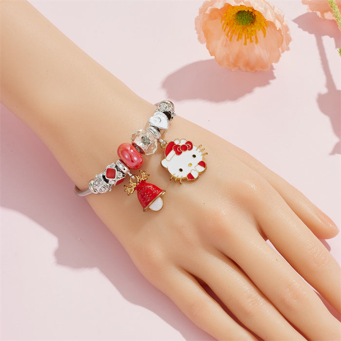 Wholesale Cartoon & Beaded Bracelet Stainless Steel with Bells MOQ≥2