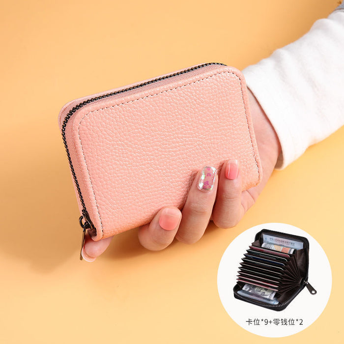 Wholesale Black PU Zip Card Case - Slim Multi-Slot Daily Matching Chic Fashion Accessory Gift for Women