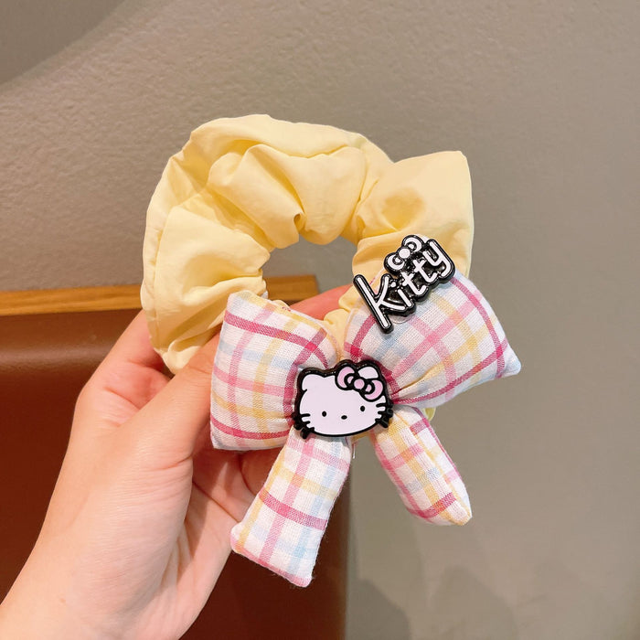 Wholesale Children' s Cotton-filled bow ponytail Hair Scrunchies
