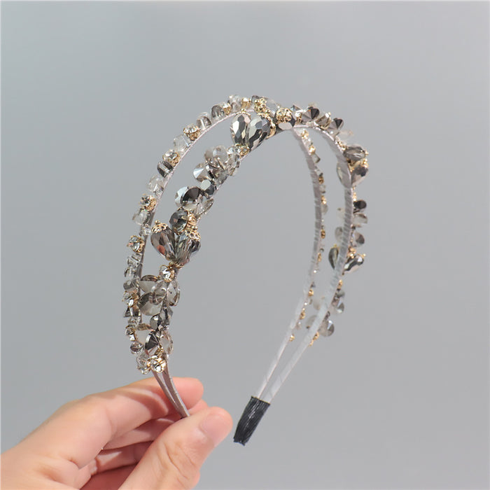 Wholesale Colorful Rhinestone Transparent Beaded Headband JDC-HD-ZC018