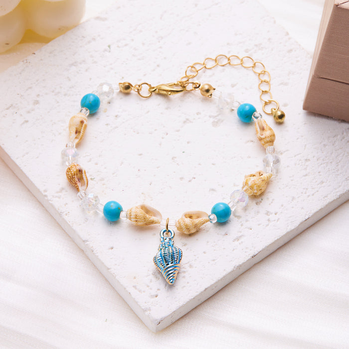 Wholesale Bohemian Sea Star Shell Beaded Bracelet Summer Beach Vacation Jewelry Accessory