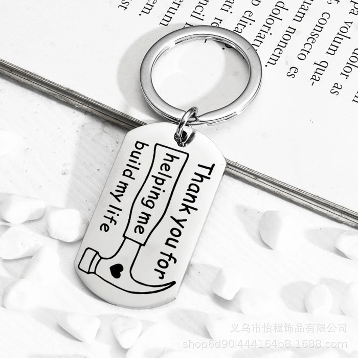 Wholesale Birthday Gift Father's Day Stainless Steel Keychain