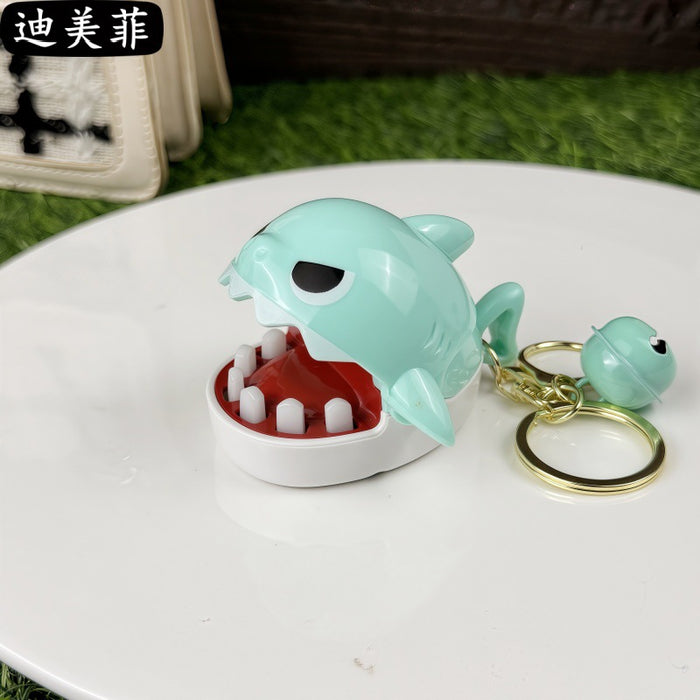 Wholesale Cartoon Bite Shark Keychain Bite Teeth Bite Fingers  Toy Doll Pendant Small Gift