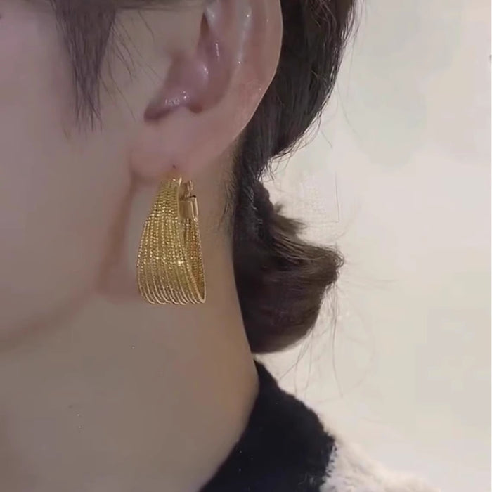 Wholesale Multi-layer Line Ring Earrings