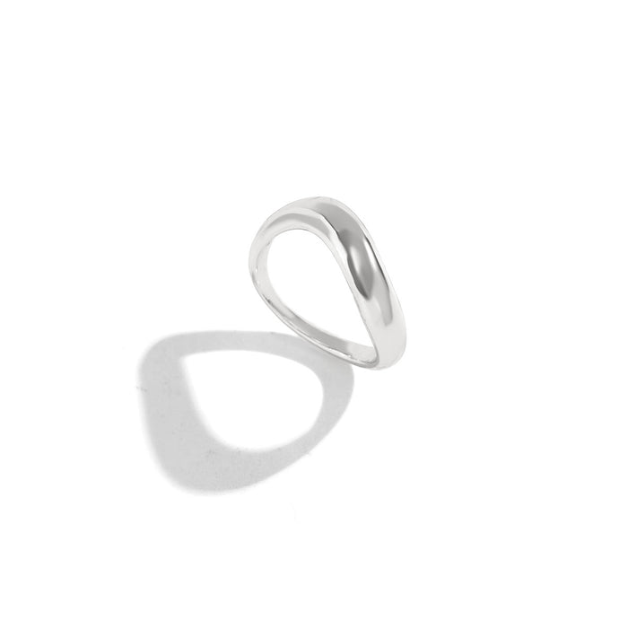 Wholesale Jewelry Round Irregular Curved Ring Smooth Plain Ring