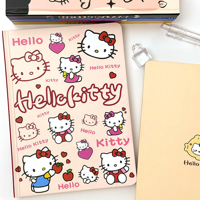 Wholesale Cute Sweet Hard Cover Notebook  Cat Notepad Girl' s Heart Colored Pages Handbook