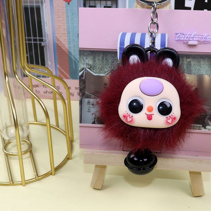 Wholesale Creative Popular Plush Doll  Keychain Car Bag Pendant Rabbit Fur Ball Pendant Student Commemorative Gift