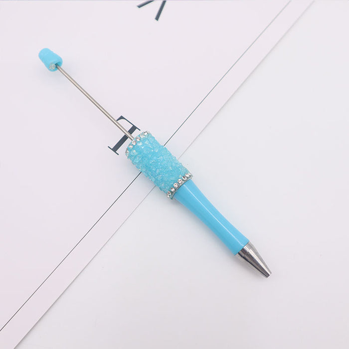 Wholesale Crystal Broken Stone Plastic Bead Pen JDC-PN-ChenYu002