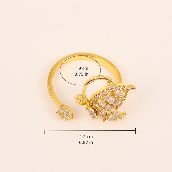 Wholesale Zircon Open Butterfly Ring