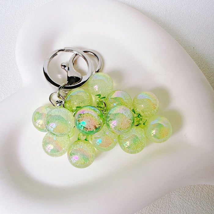 Wholesale Acrylic Grape Cluster Keychain - Cute Fruit Simulated Design MOQ≥6