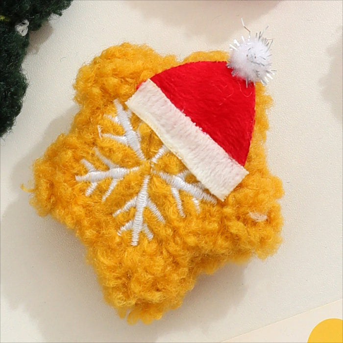 Wholesale Christmas Brooch Cute Plush Christmas Accessories Cartoon Pin Decorations Clothing Accessories