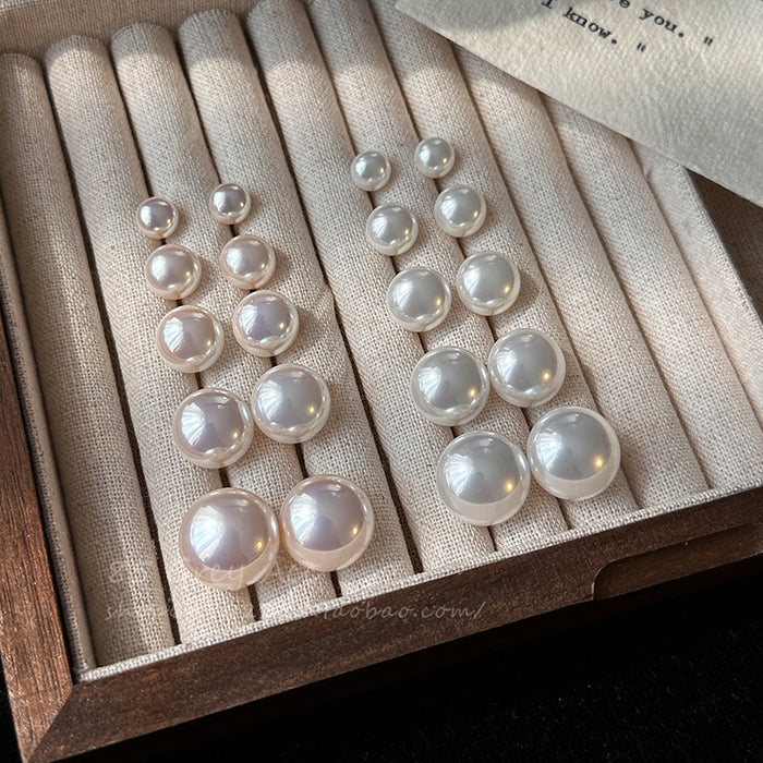 Wholesale  white pearl earrings female S925 silver needle  earrings