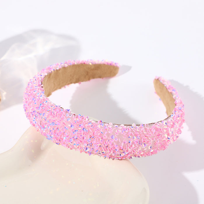 Wholesale Amazon' s Hottest Baby' s Breath Full of Sparkling Diamond Headbands with The star-shaped diamond headband is elegant and versatile,  showing a high-end feeling headband hair accessory