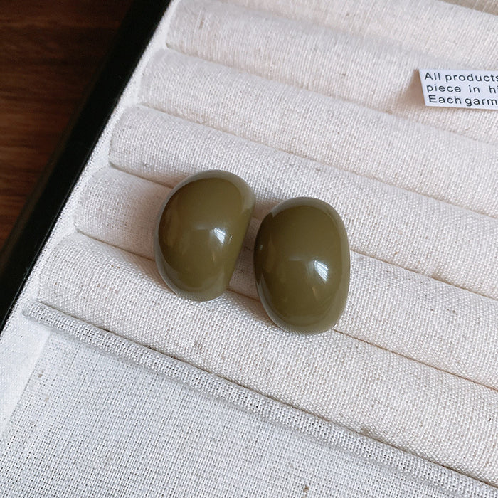 Wholesale Silver needle oil drop flower geometric earrings  summer new all-match earrings