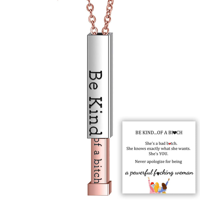 Wholesale 3D pendant necklace, stretchable stainless steel 3D vertical necklace