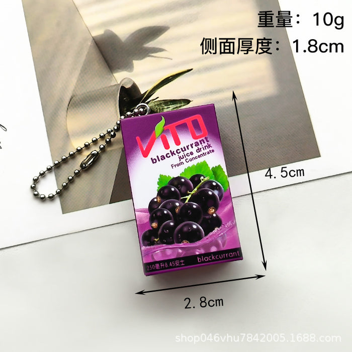 Wholesale Simulated boxed beverage bead chain pendant