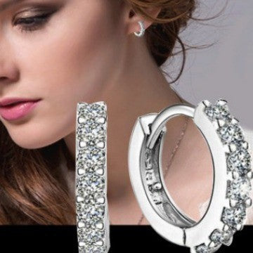 Wholesale Sparkling Diamond Earrings, Versatile Earrings, Buckles, Silver Jewelry, Earnail Accessories, Wholesale