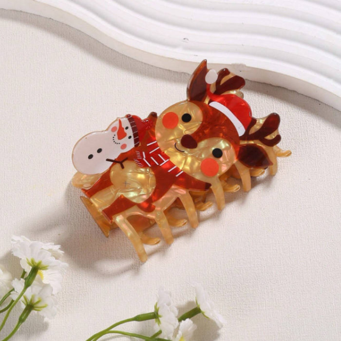 Wholesale Christmas Series Gingerbread Man Hair Clip Elk Shark Clip  Ponytail Clip