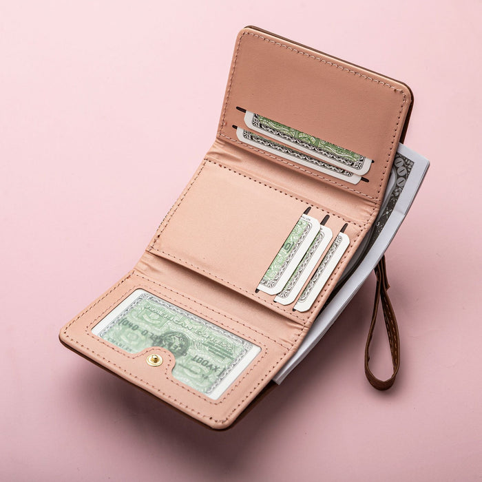 Wholesale Coin Card Holder Tri-Fold Zipper Short Wallet