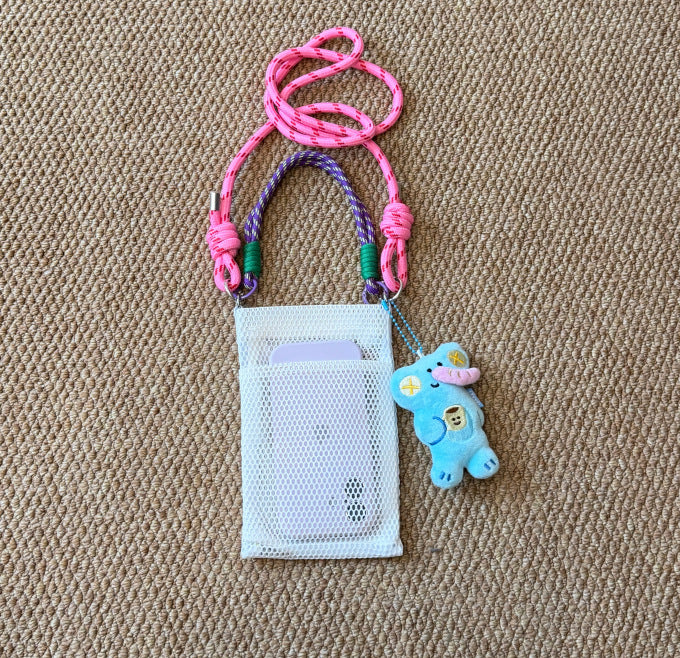 Wholesale Trendy Mesh Phone Bag Mint Green Crossbody Handbag MOQ≥2