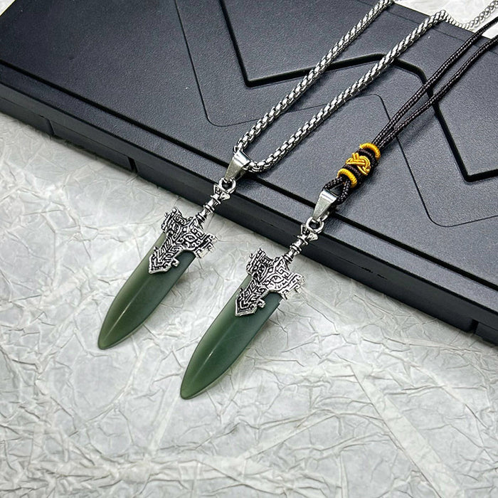 Wholesale Vintage necklace pendant, imitation jade exquisite new accessory