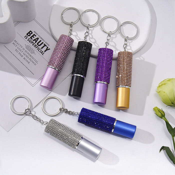 Wholesale Plastic Diamond 5ml Perfume Bottle Keychain JDC-KC-ZY037