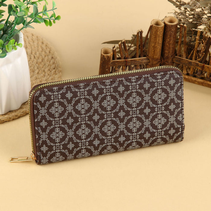 Wholesale Urban Casual PU Leather Long Wallet with Card Slots and Phone Pocket MOQ≥3