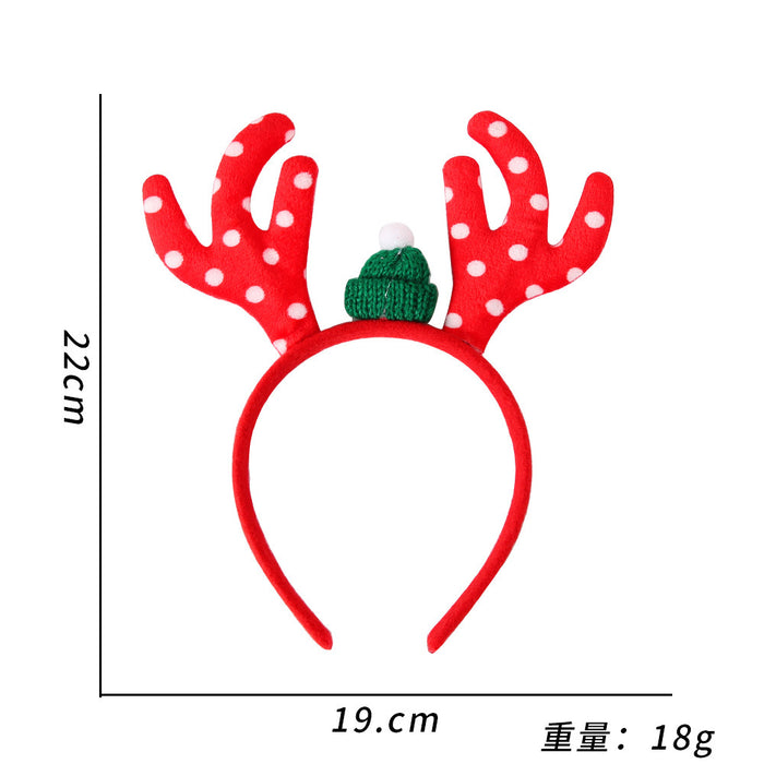 Wholesale Christmas headband elk horn five star headband Christmas decorations children plastic head buckle party decoration supplies
