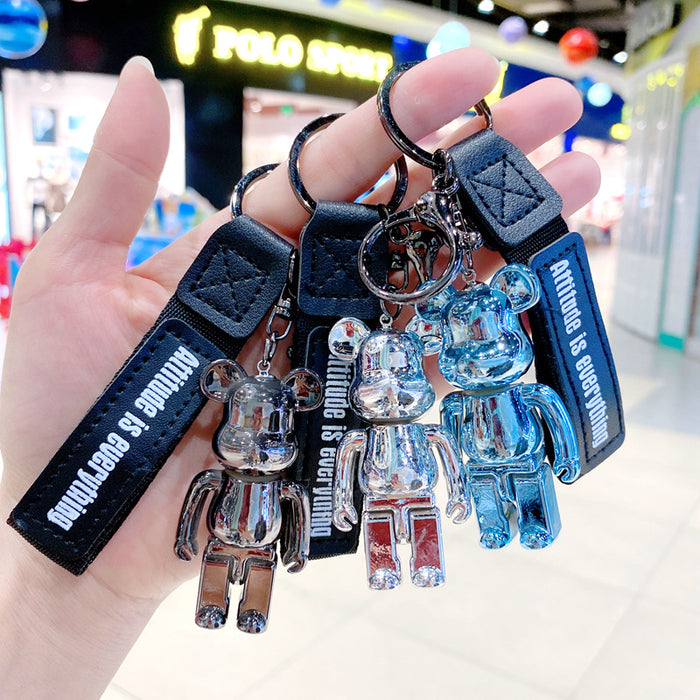 Wholesale Cartoon electroplated keychain, cute doll, exquisite backpack pendant, car keychain