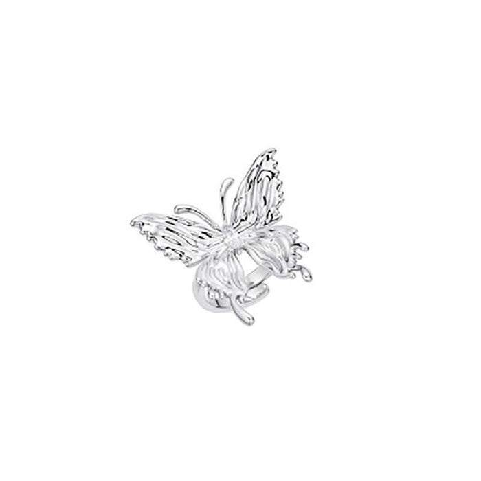 Wholesale Butterfly Open Ring, niche design, pleated light luxury ring