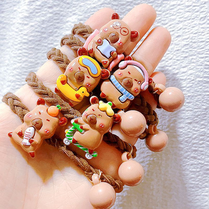 Wholesale Cute and playful Kapibala hair ties,  braided hairbands