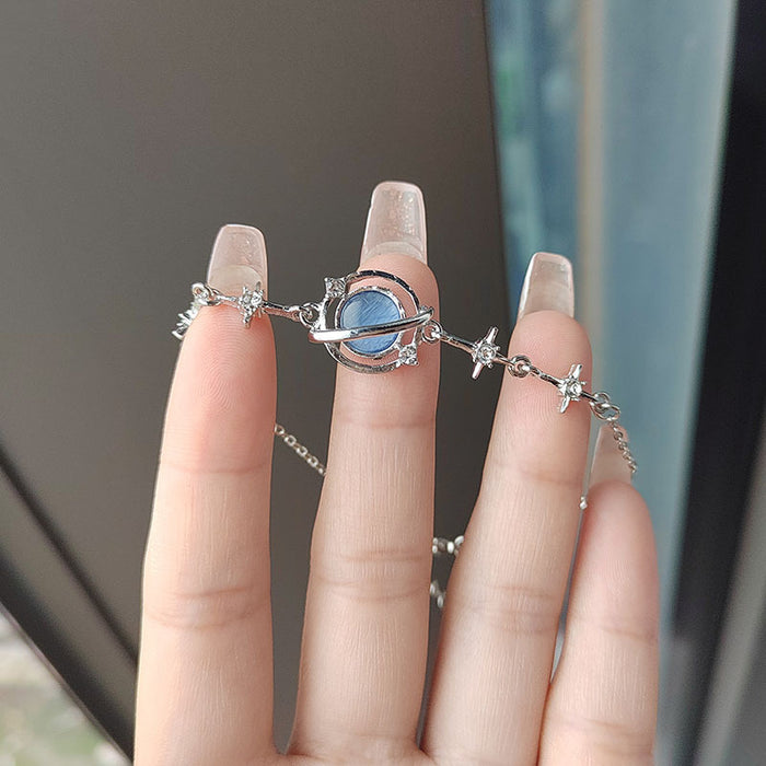 Wholesale Blue Planet bracelet ins niche design luxury new jewelry women