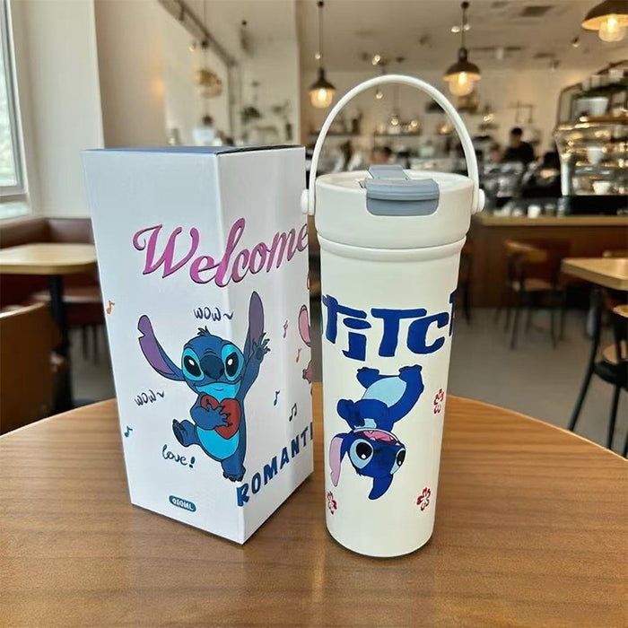 Wholesale Stainless steel thermos cup cartoon suction tube cup portable large capacity ice coffee cup