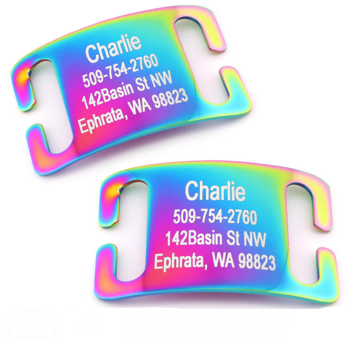 Wholesale Pet identity tag, sliding tag, stainless steel electroplating